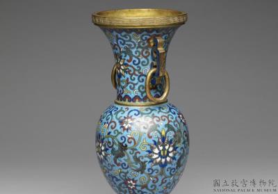 图片[2]-“Five Altar Offerings” in cloisonne enamels – Vase, Qing dynasty, Qianlong reign (1736-1795)-China Archive